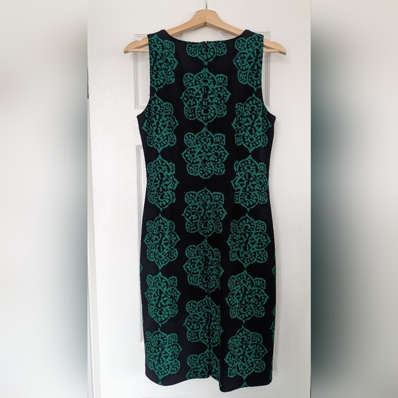 Nine West black and green print tank dress - Picture 3 of 4